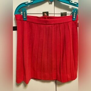 Very Vintage Red Butte Knit 1960's Pleated Doubleknit Fabric Skirt